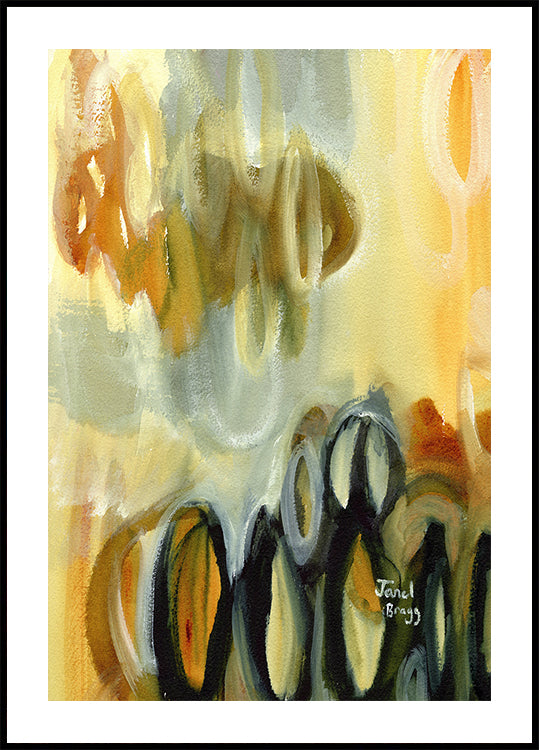 Resumo com formas ovais e dourado (NOVO)