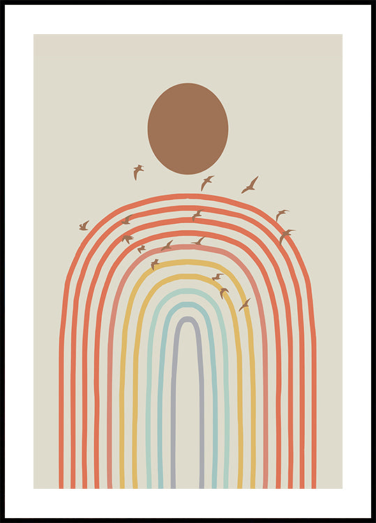 Arco-íris estilizado com camadas pastel (NOVO)