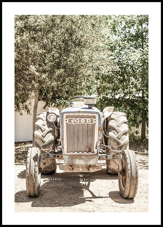 Pôster de cena de trator robusto