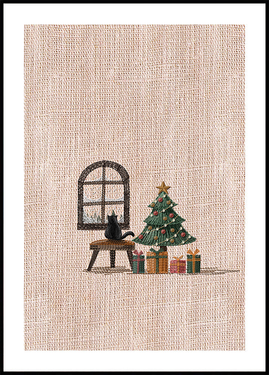 Póster Cat in Cosy room