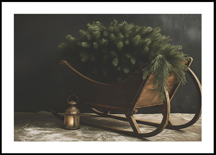 Pôster de trenó de Natal