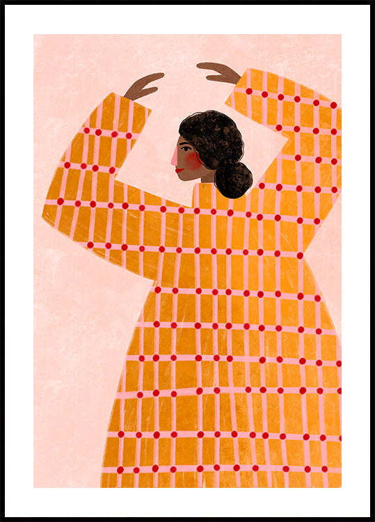 Pôster A Mulher com o Vestido Xadrez