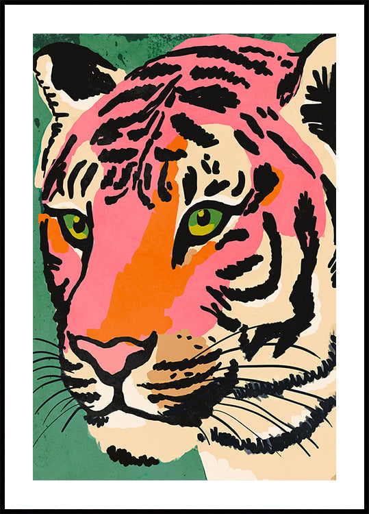 Póster Olhar Vibrante do Tigre