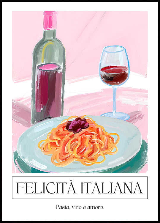 Póster Felicitá Italiana