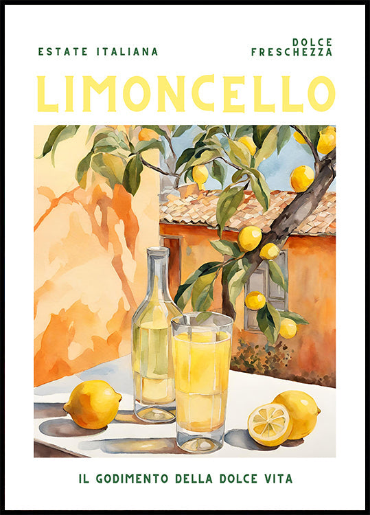 Póster Limoncello, Aquarela, Fresco