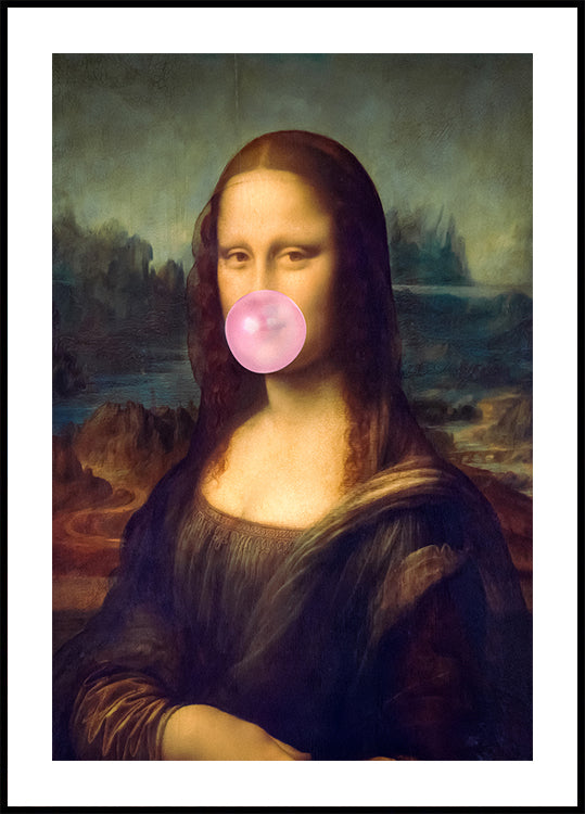 Pôster de chiclete de Mona Lisa