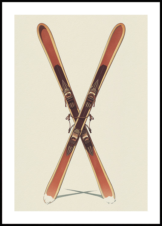 Wooden Skis Plakat
