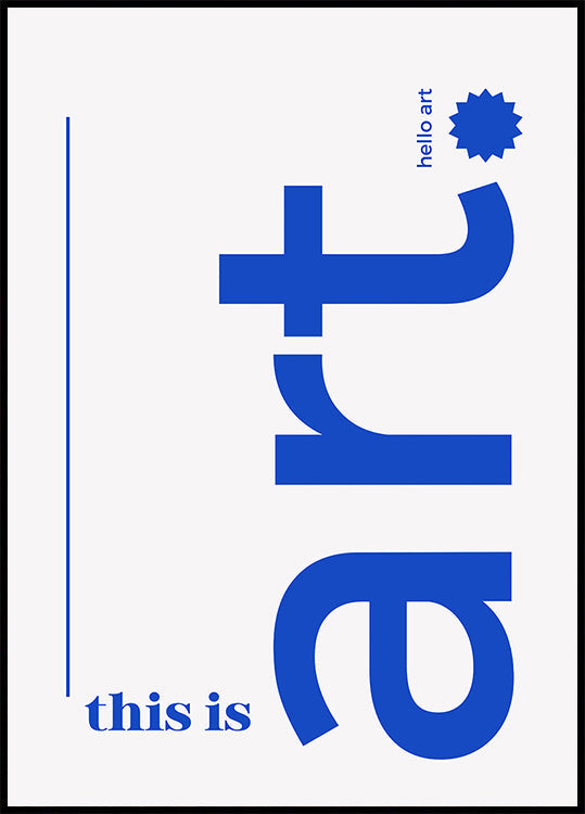 Olá pôster de tipografia ousada