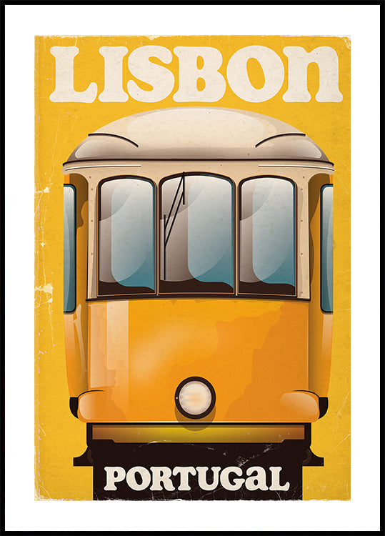 Póster Poster de viagens vintage de Lisboa Portugal