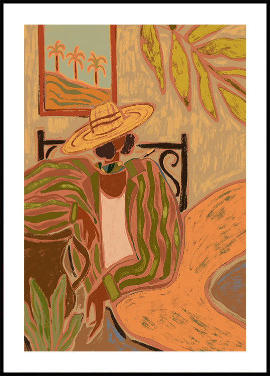 Póster Lady in Stripe