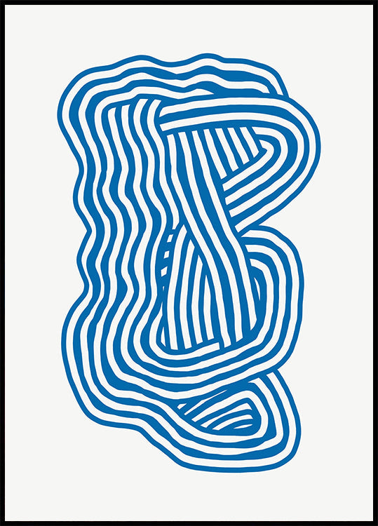 Póster Escultura de arte em linha