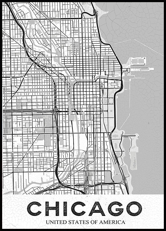 Pôster Chicago Branco