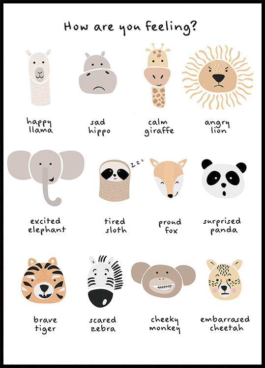 Impressão de emoções calmantes de meditação infantil 1 pôster