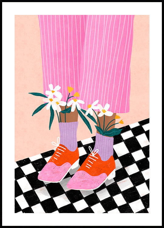 Moda Floral Pés