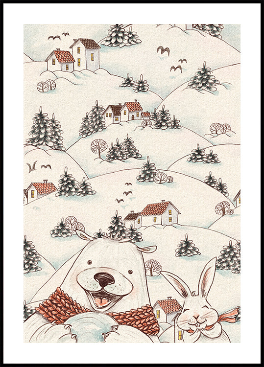 Over the Snow Fields Plakat