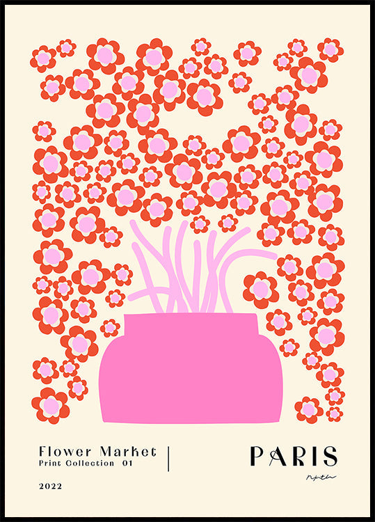 Mercado de Flores. Póster Paris