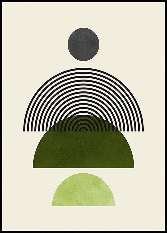 Póster Linhas e círculos 4