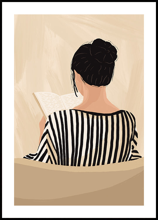 Póster de leitura aconchegante