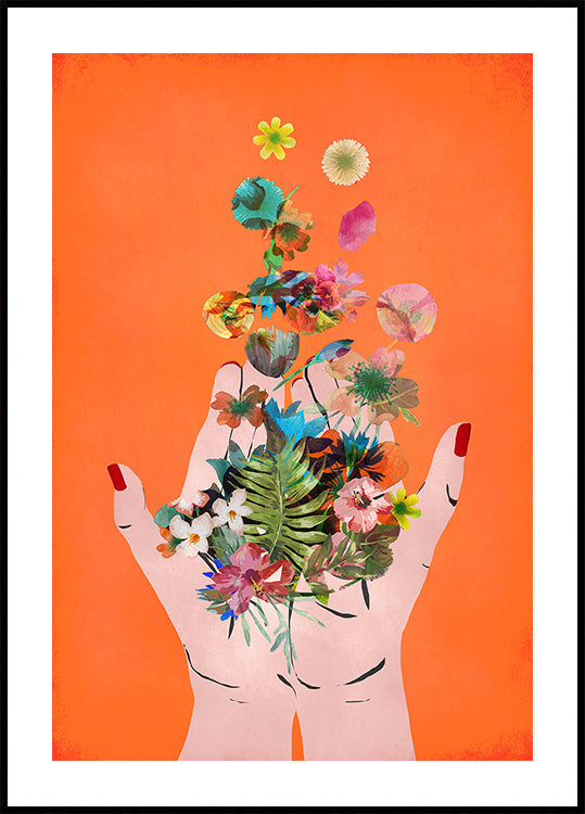 Pôster de lançamento floral