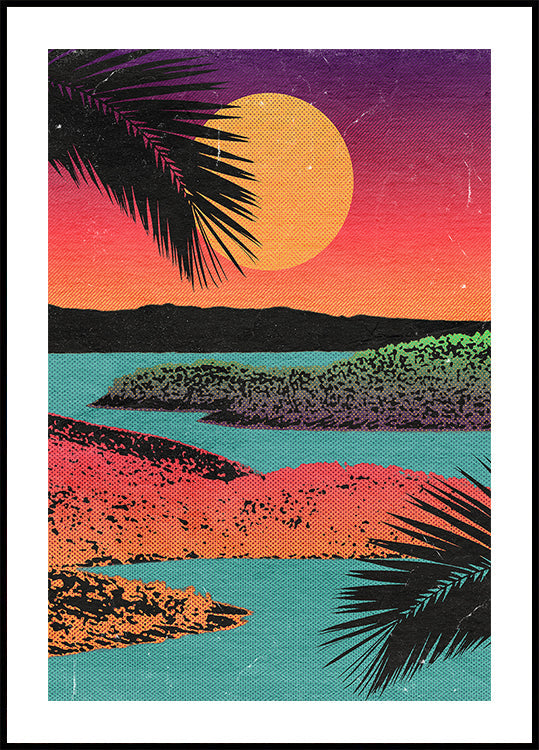 Pôr do sol retrô