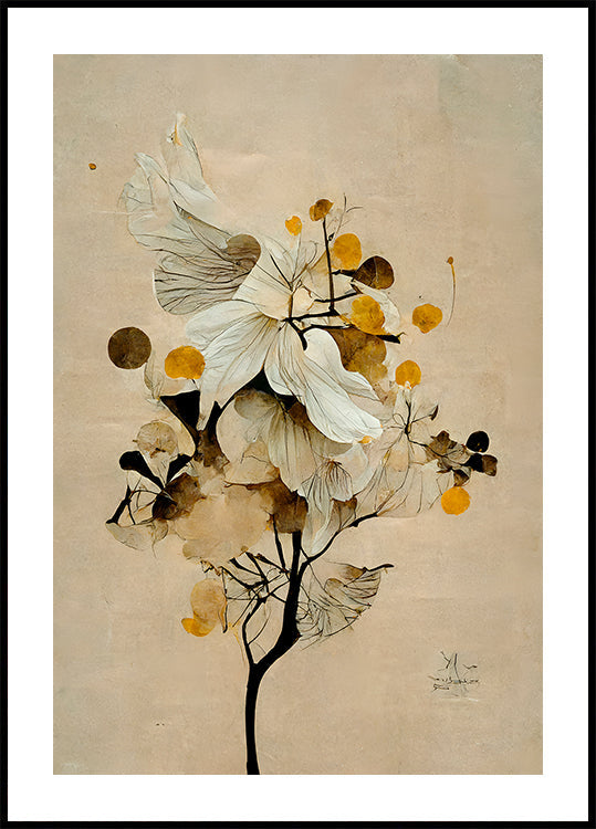 Póster de flores lunáticas