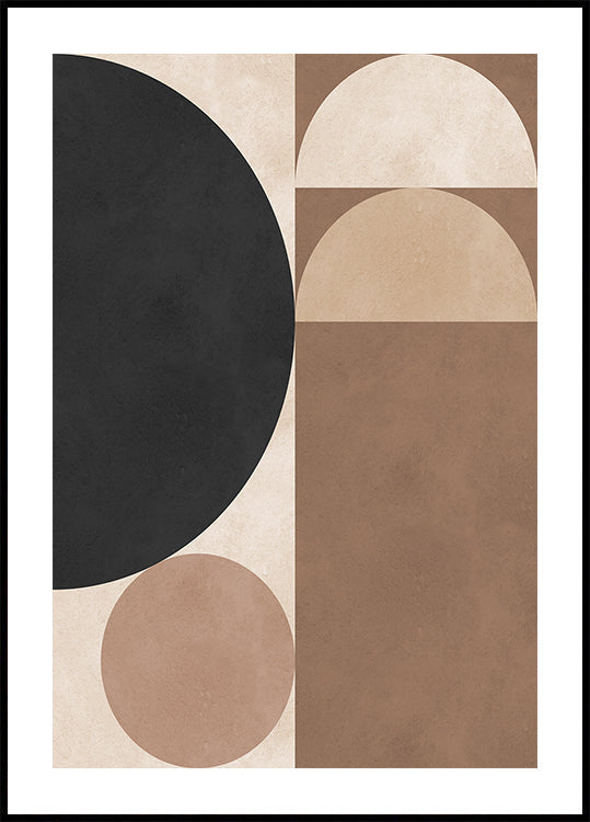 Póster Geometria marrom 6