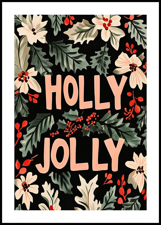 Pôster de folhagem festiva