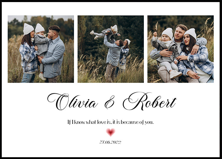 Póster Nossa colagem de fotos de família de amor