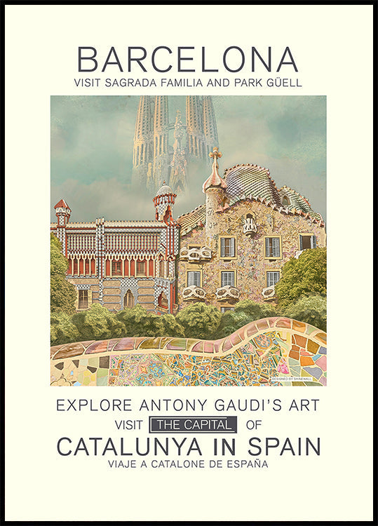 Póster Barcelona print