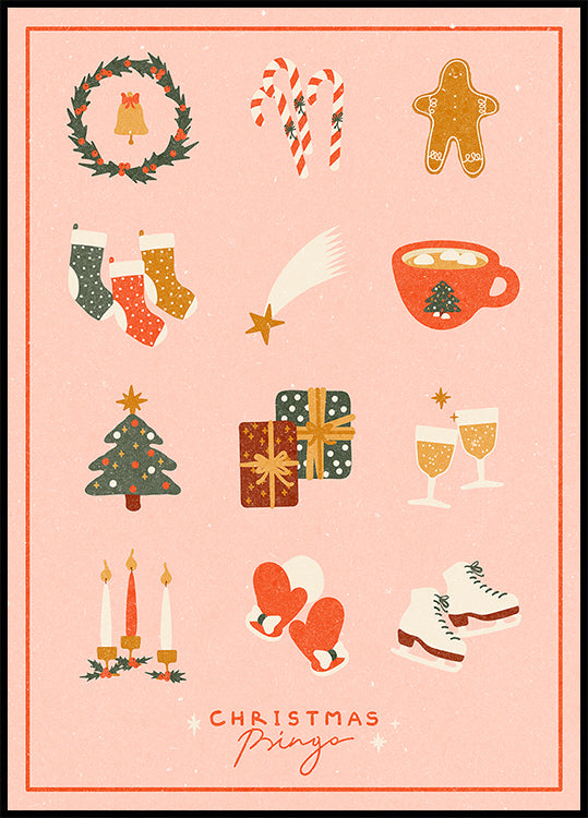 Póster Bingo de Natal