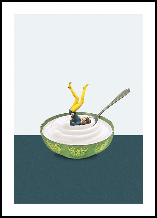 Póster Yoga no meu iogurte