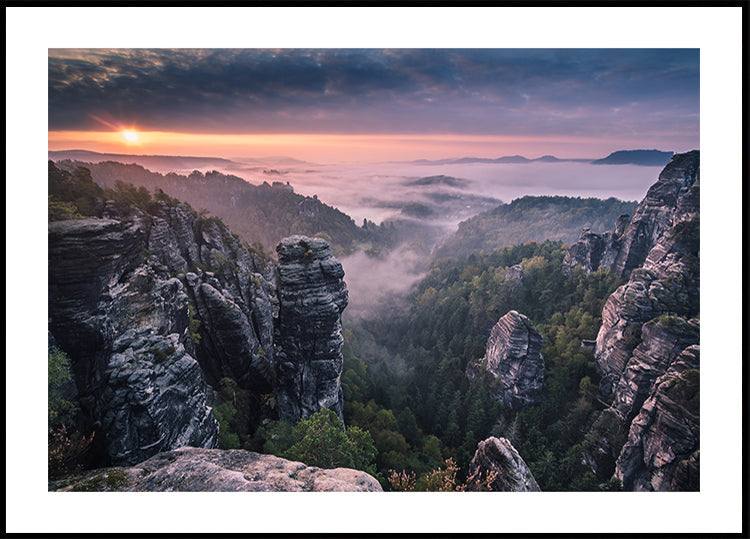 Nascer do sol nas rochas