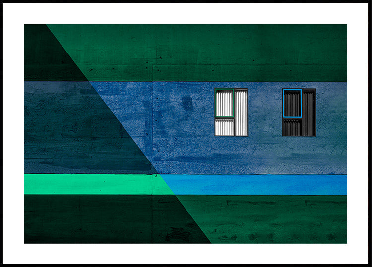 Póster Persianas em preto e branco
