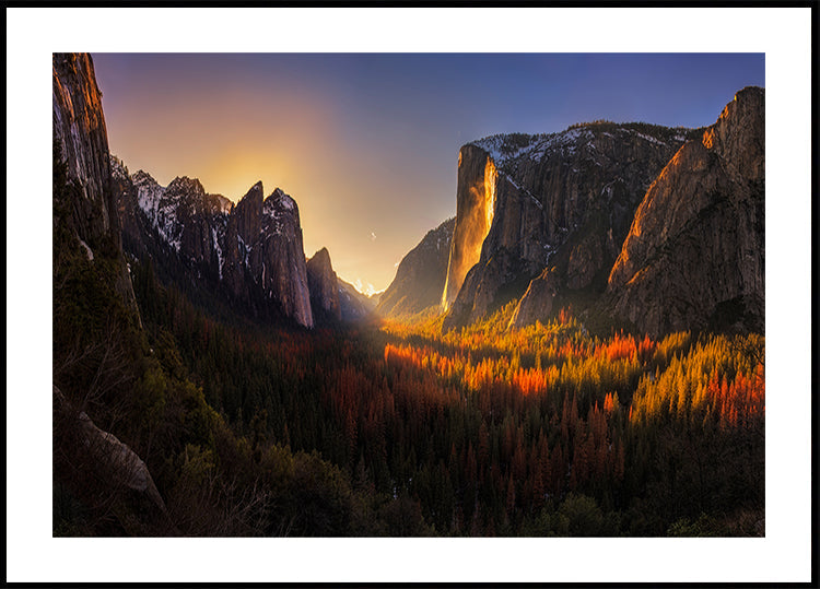 Queda de fogo de Yosemite