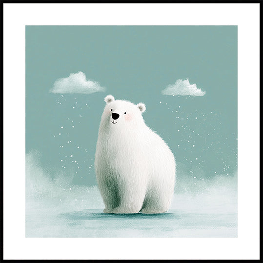 Póster Urso polar feliz