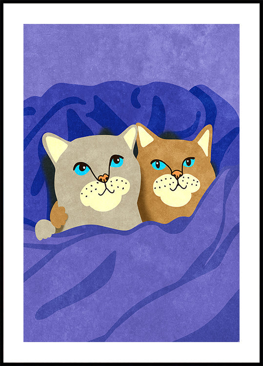 Gatos na cama