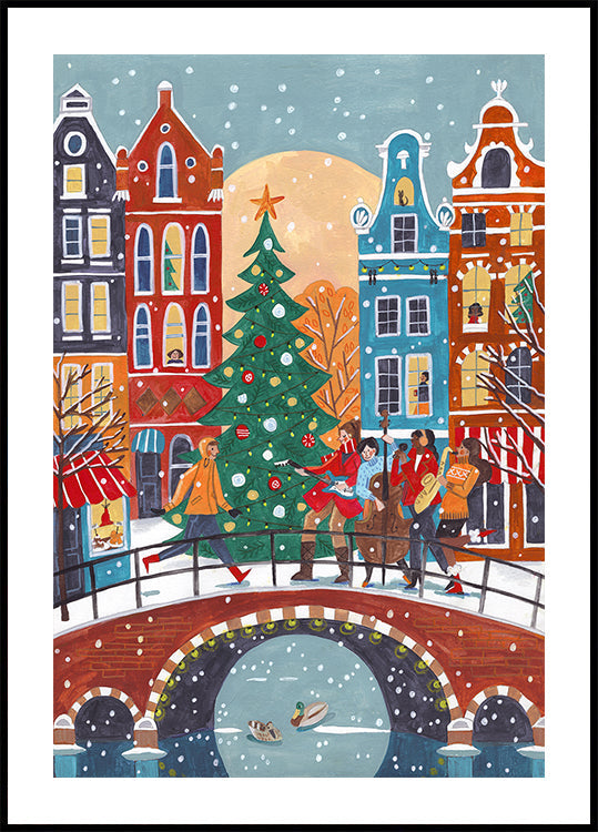 Pôster Queda de neve em Amsterdã