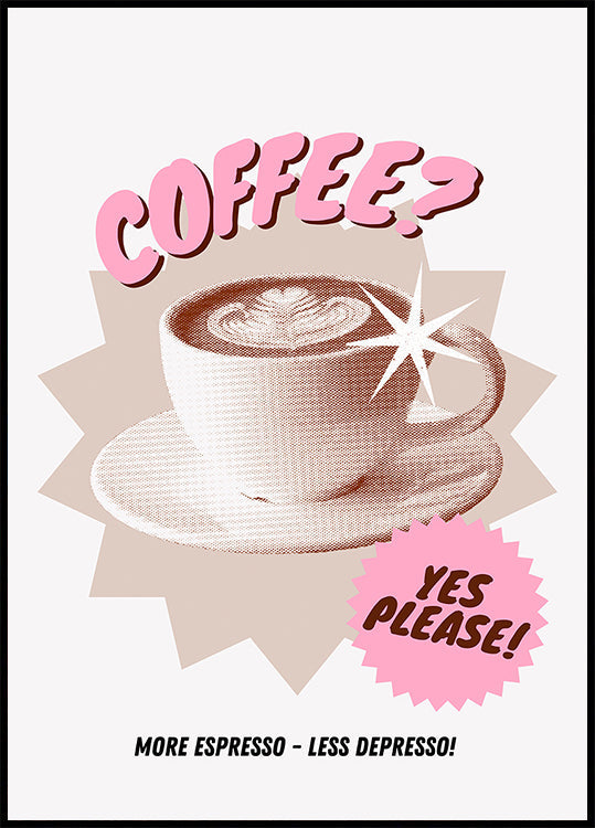 Póster Xícara de Alegria