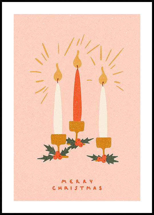 Pôster de velas de Natal