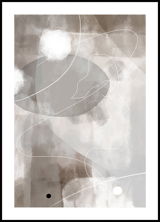 Pôster de perfil abstrato