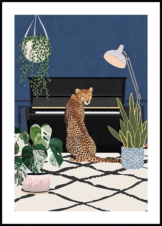 Póster Chita tocando piano
