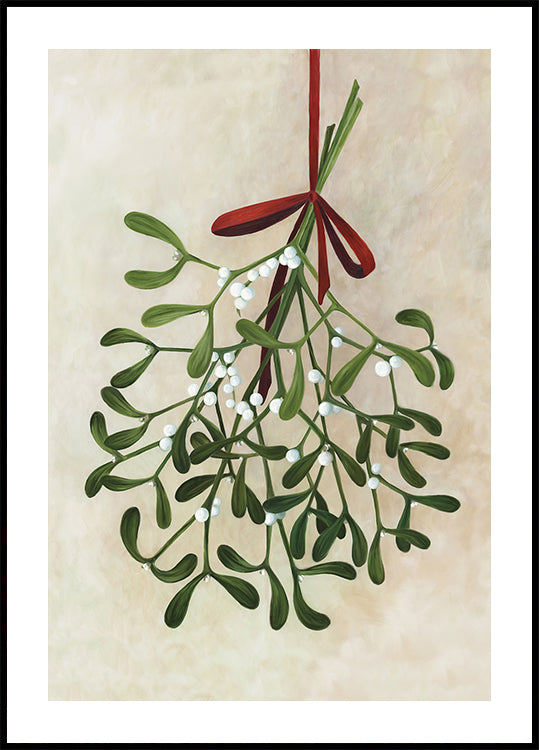 Póster Mistletoe bouquet with bow