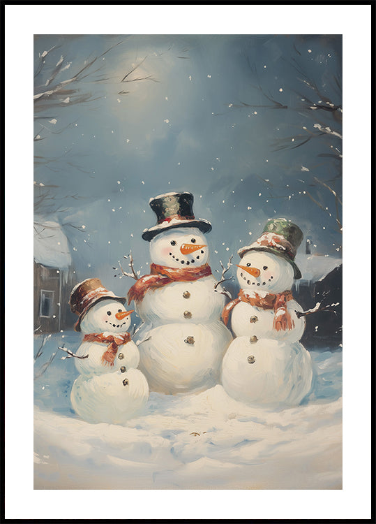 Pôster da família do boneco de neve