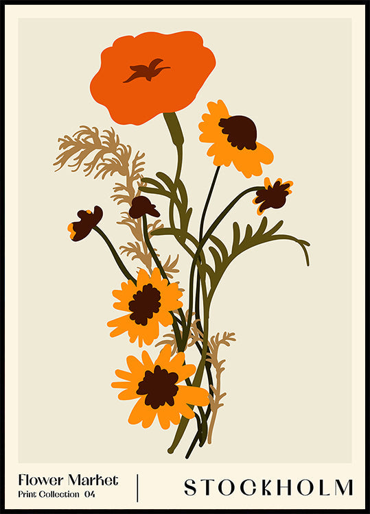 Mercado de Flores. Póster Estocolmo