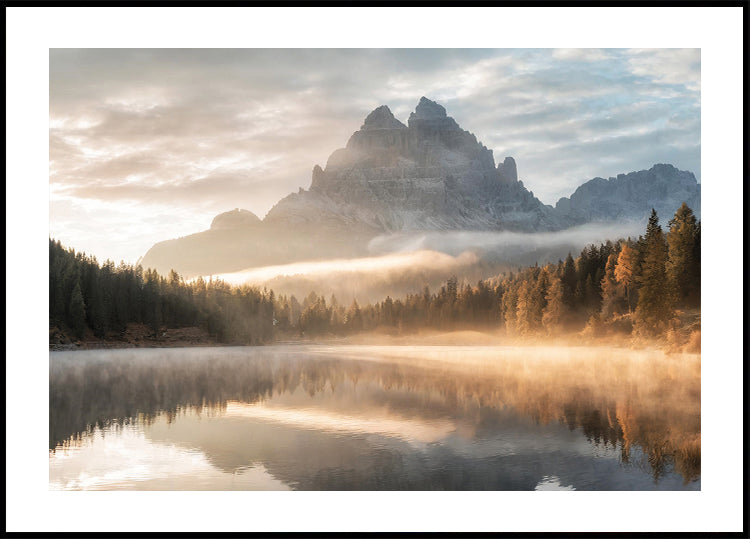 Cartaz do Lago da Montanha do Outono