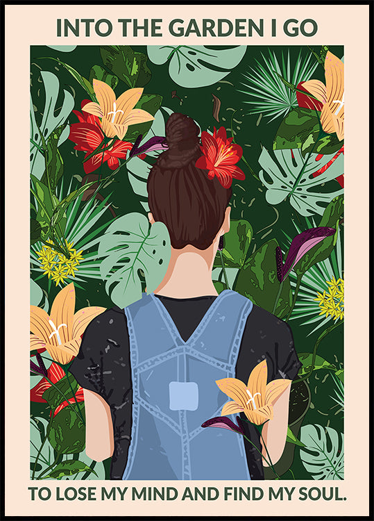 Pôster de arte de parede padrão para o jardim