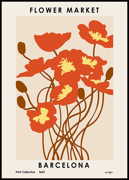Mercado de Flores. Póster Barcelona