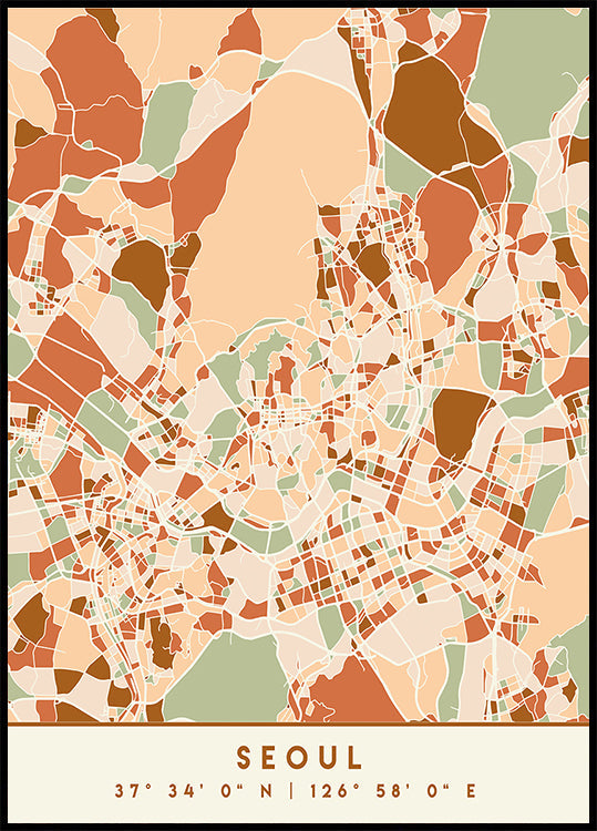 Pôster Tons Pretos 79 da Terra dos Mapas