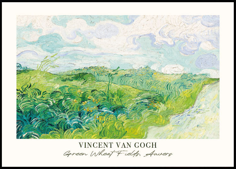 Pôster Campos de trigo verdes de Vincent van Gogh