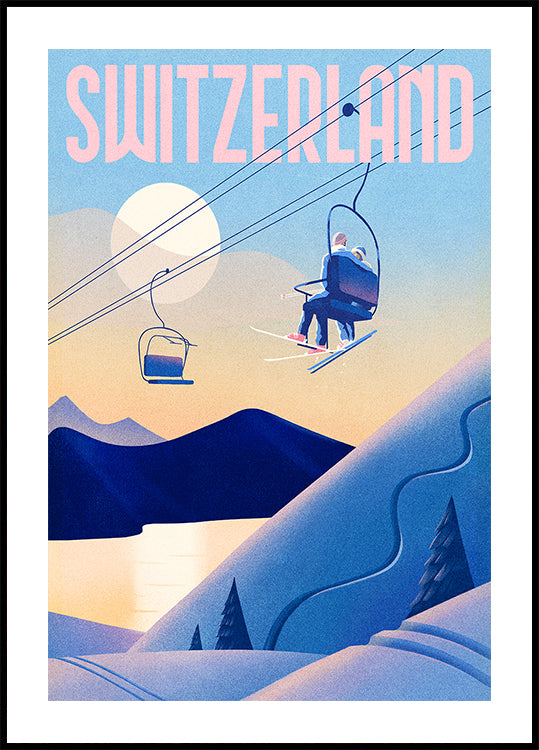 Póster Ski Switzerland